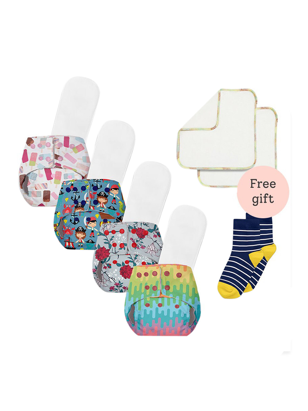 

BASIC by SuperBottoms Kids Multicoloured Combo of 11 Sustainable Baby Care Products, Multi