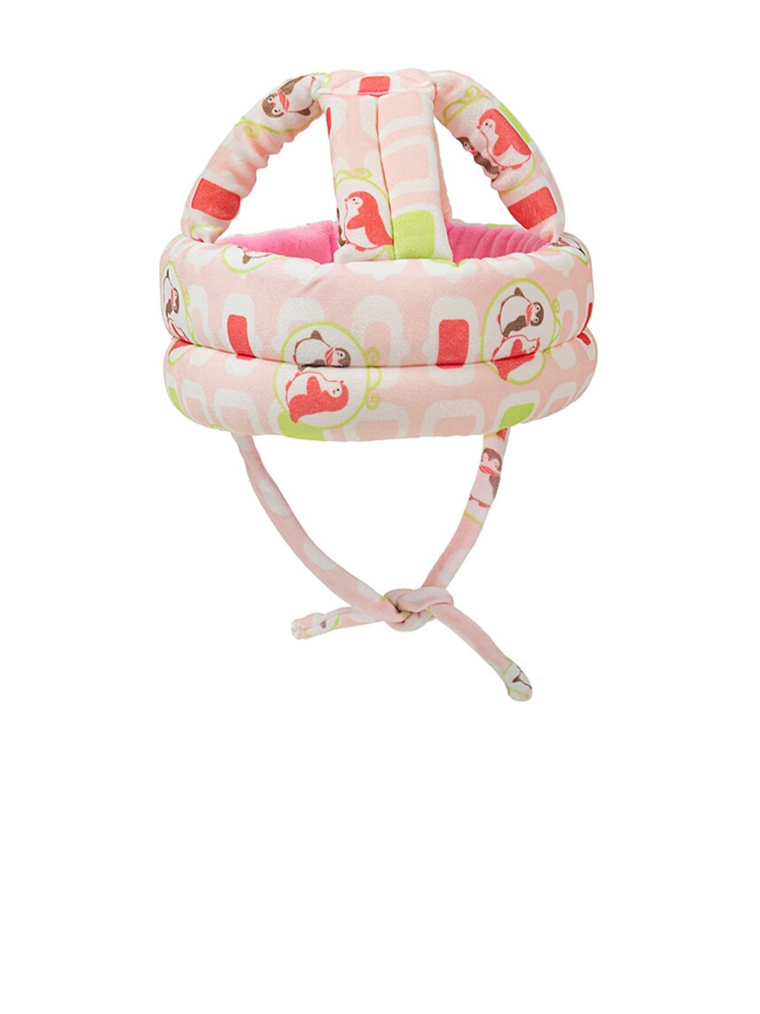 

Baby Moo Kids Pink & Red Graphic Printed Cushioned Safety Helmet