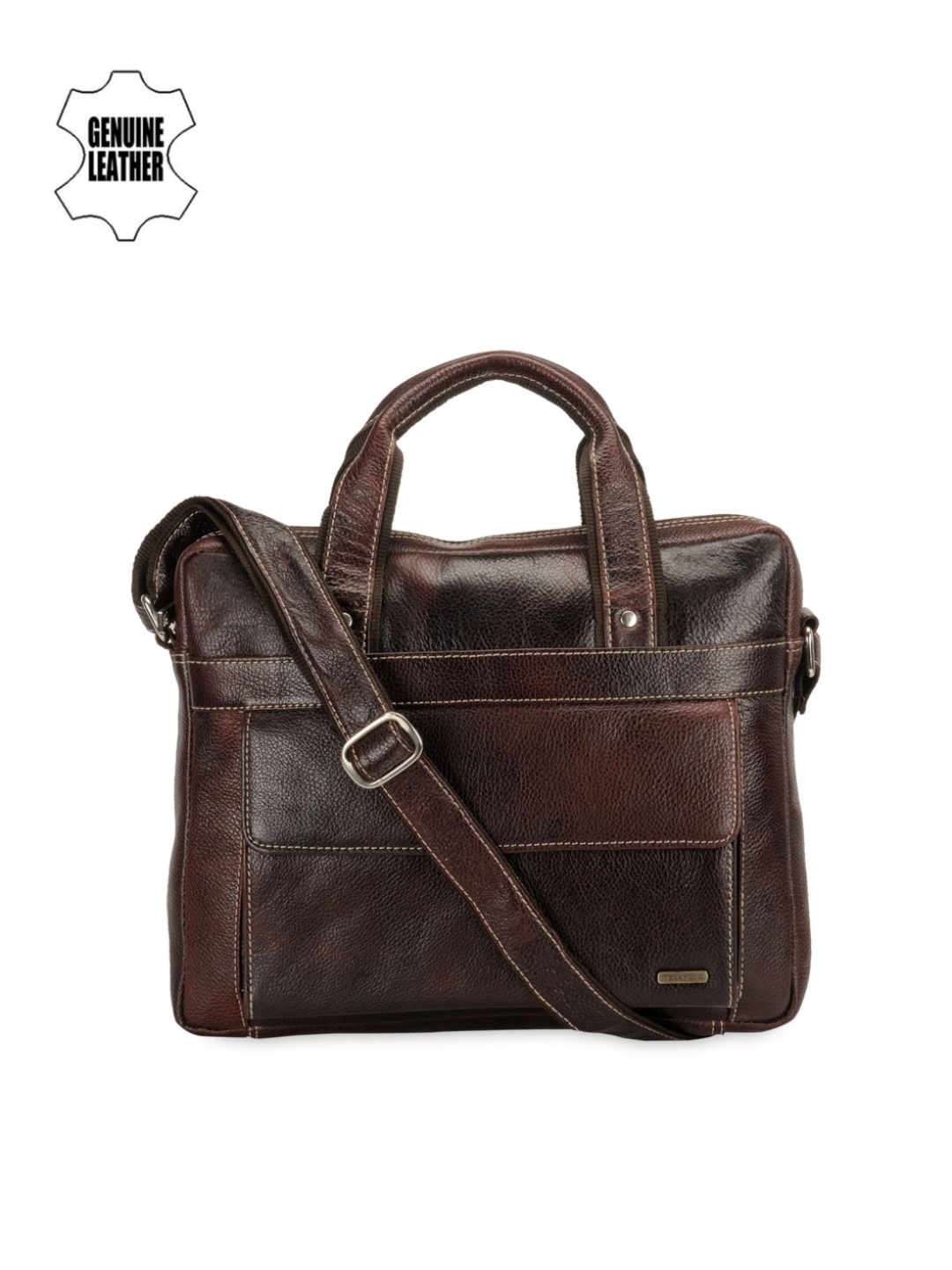 

Teakwood Leathers Unisex Brown Leather Laptop Bag