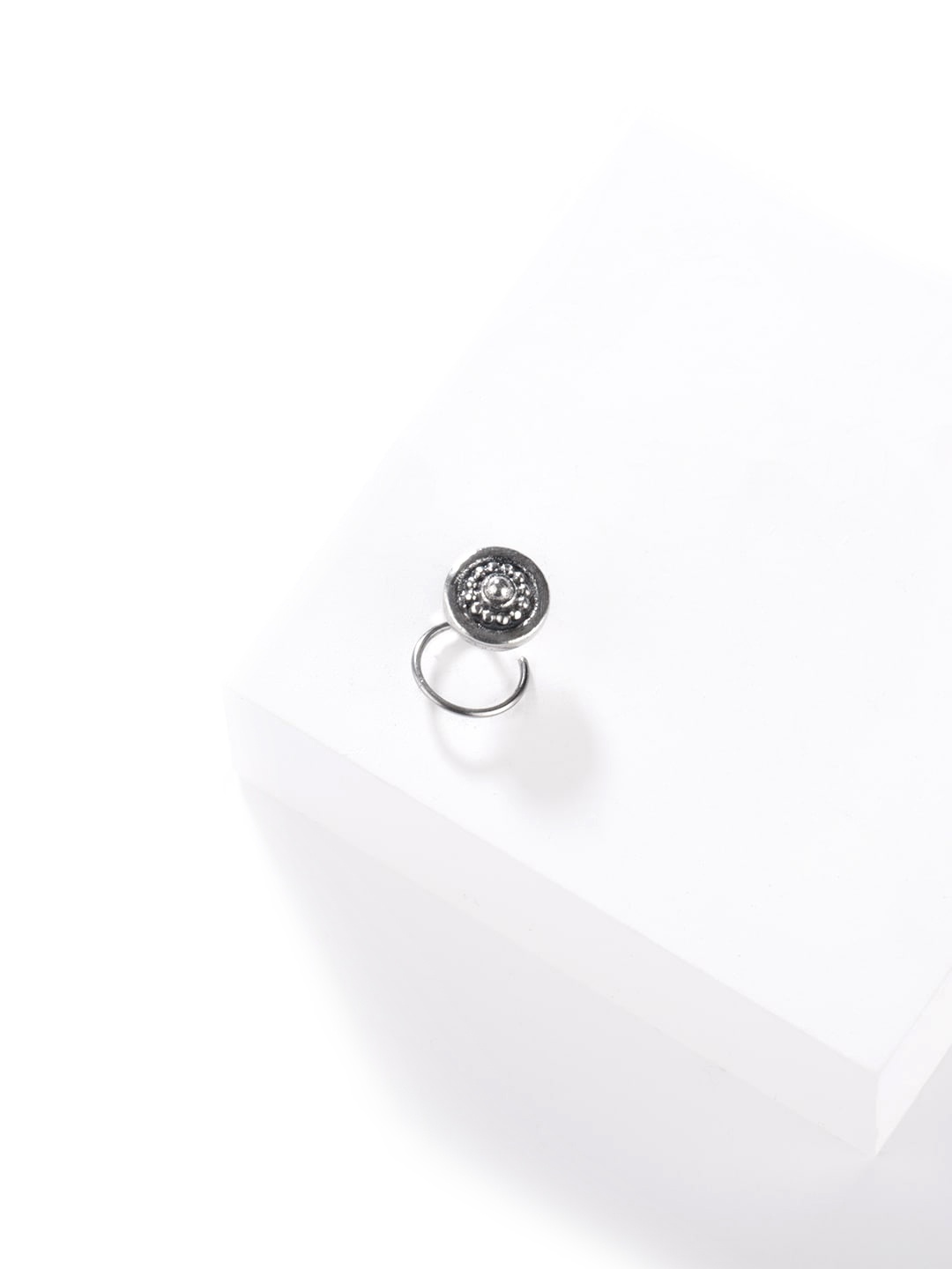 

SHAYA Silver-Toned Antique 925 Sterling Silver Nose Pin