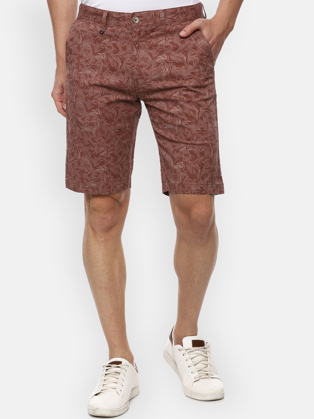 

Louis Philippe Sport Men Maroon Floral Printed Regular Shorts