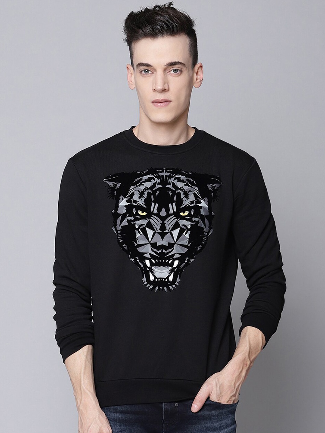 

Antony Morato Men Black Printed Sweatshirt