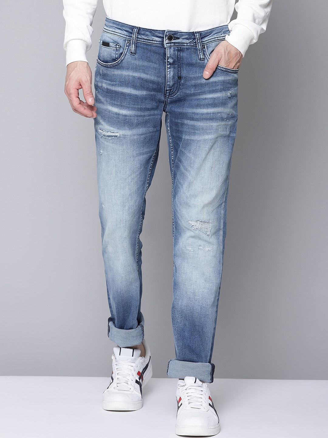 

Antony Morato Men Black Slim Fit Heavy Fade Stretchable Jeans