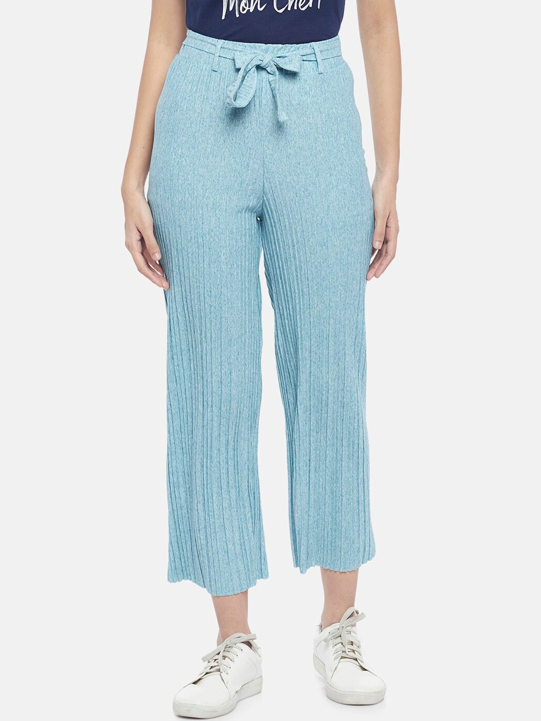 

Honey by Pantaloons Women Blue Solid Trousers