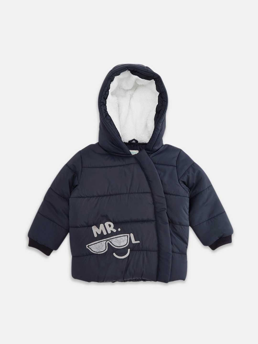 

Pantaloons Baby Boys Navy Blue Longline Puffer Jacket