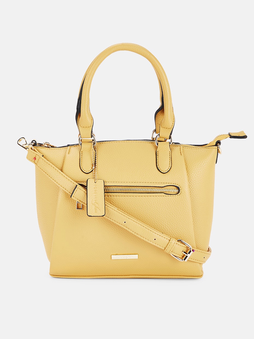 

Forever Glam by Pantaloons Green PU Structured Handheld Bag