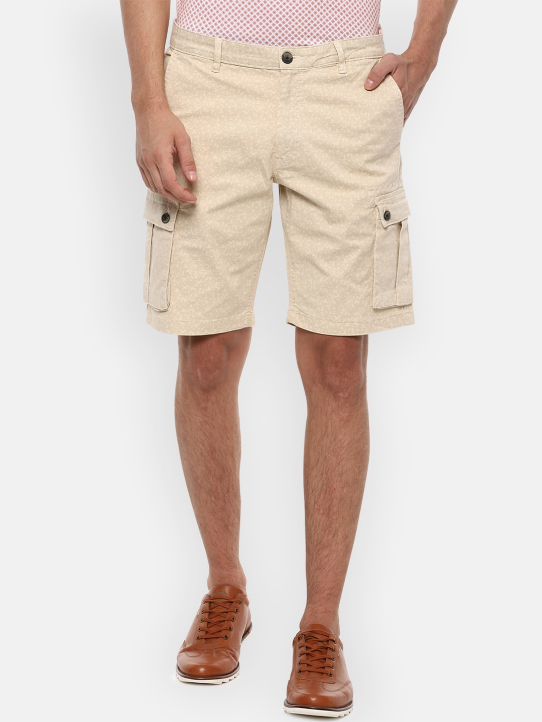 

VAN HEUSEN DENIM LABS Men Khaki Cargo Shorts