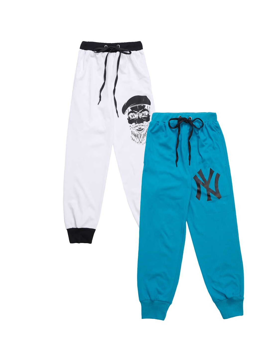 

VIMAL JONNEY Kids Pack Of 2 Solid Joggers, White