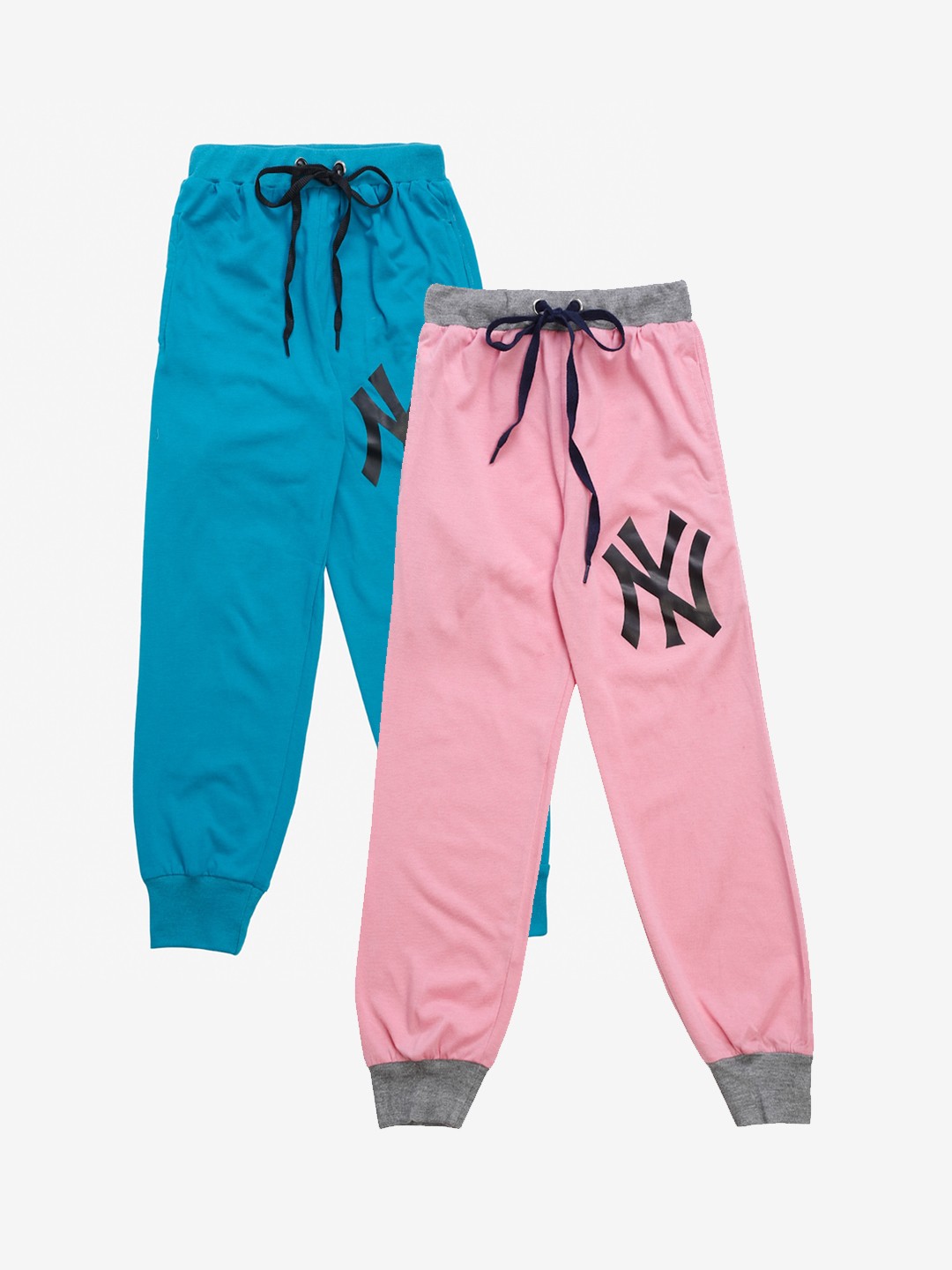 

VIMAL JONNEY Kids Pack Of 2 Solid Joggers, Blue