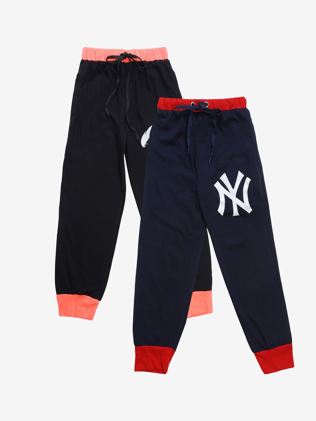 

VIMAL JONNEY Kids Pack Of 2 Solid Joggers, Black