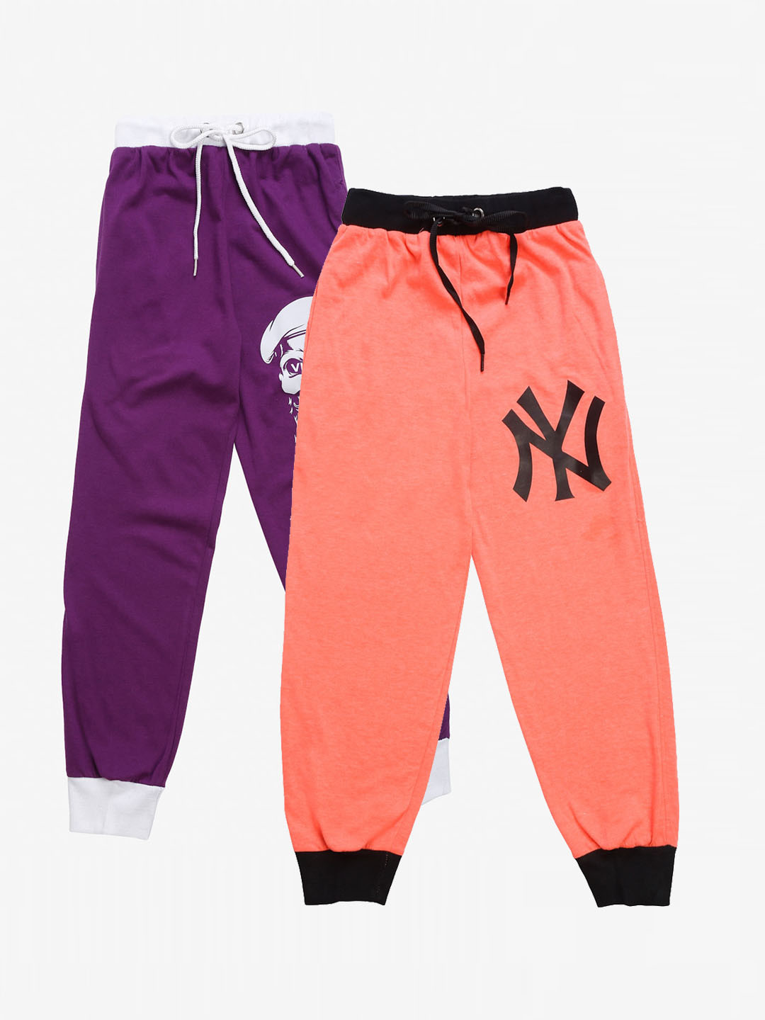 

VIMAL JONNEY Kids Pack Of 2 Solid Joggers, Purple