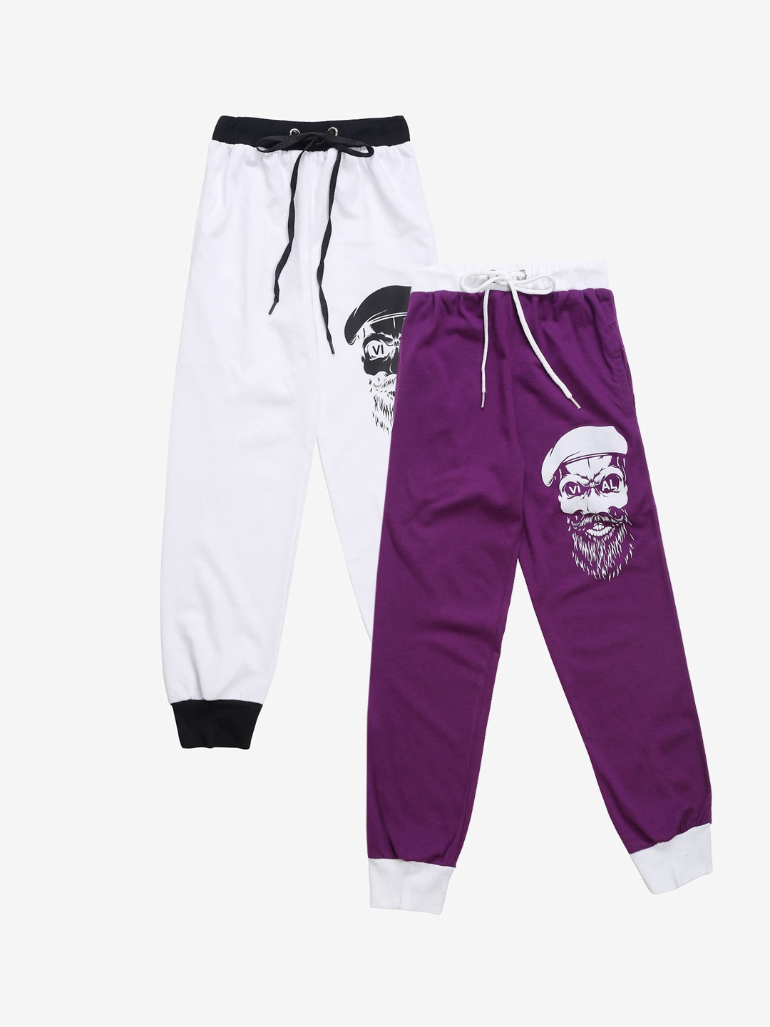 

MACK JONNEY Kids Pack Of 2 Solid Joggers, Purple