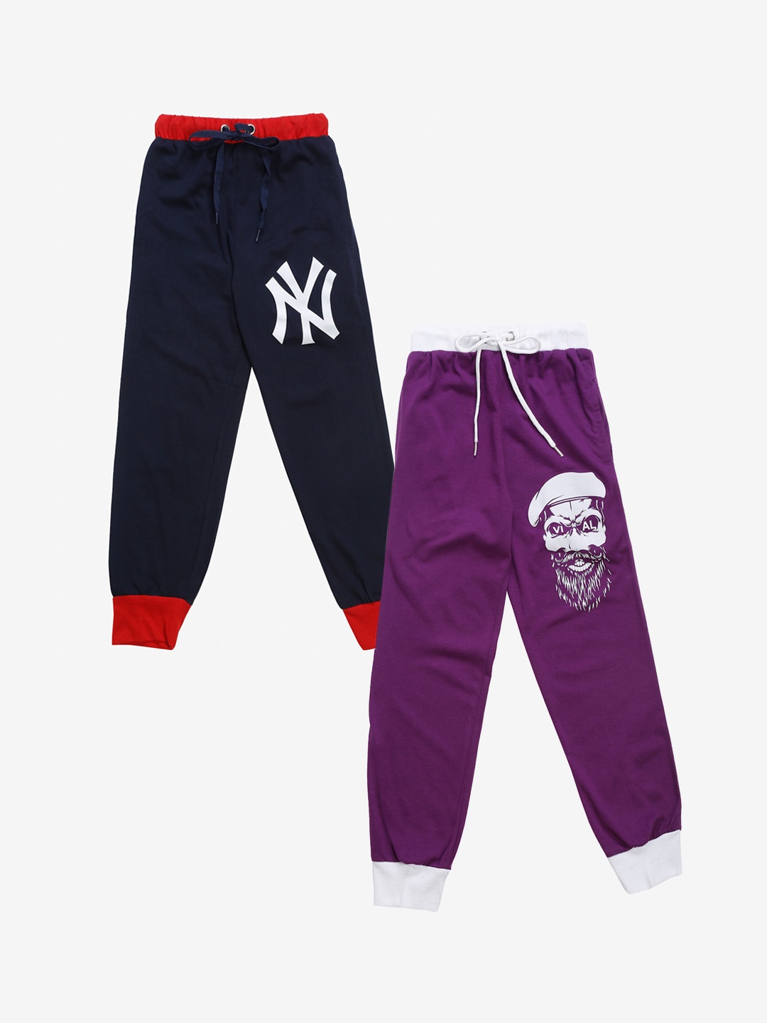 

VIMAL JONNEY Kids Pack Of 2 Solid Joggers, Purple