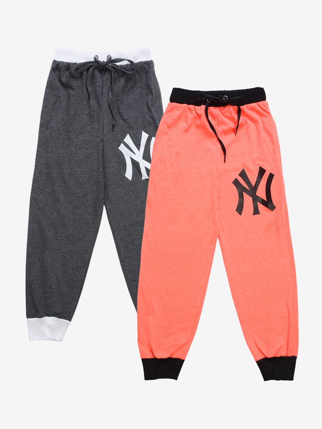 

VIMAL JONNEY Kids Pack Of 2 Printed Joggers, Grey