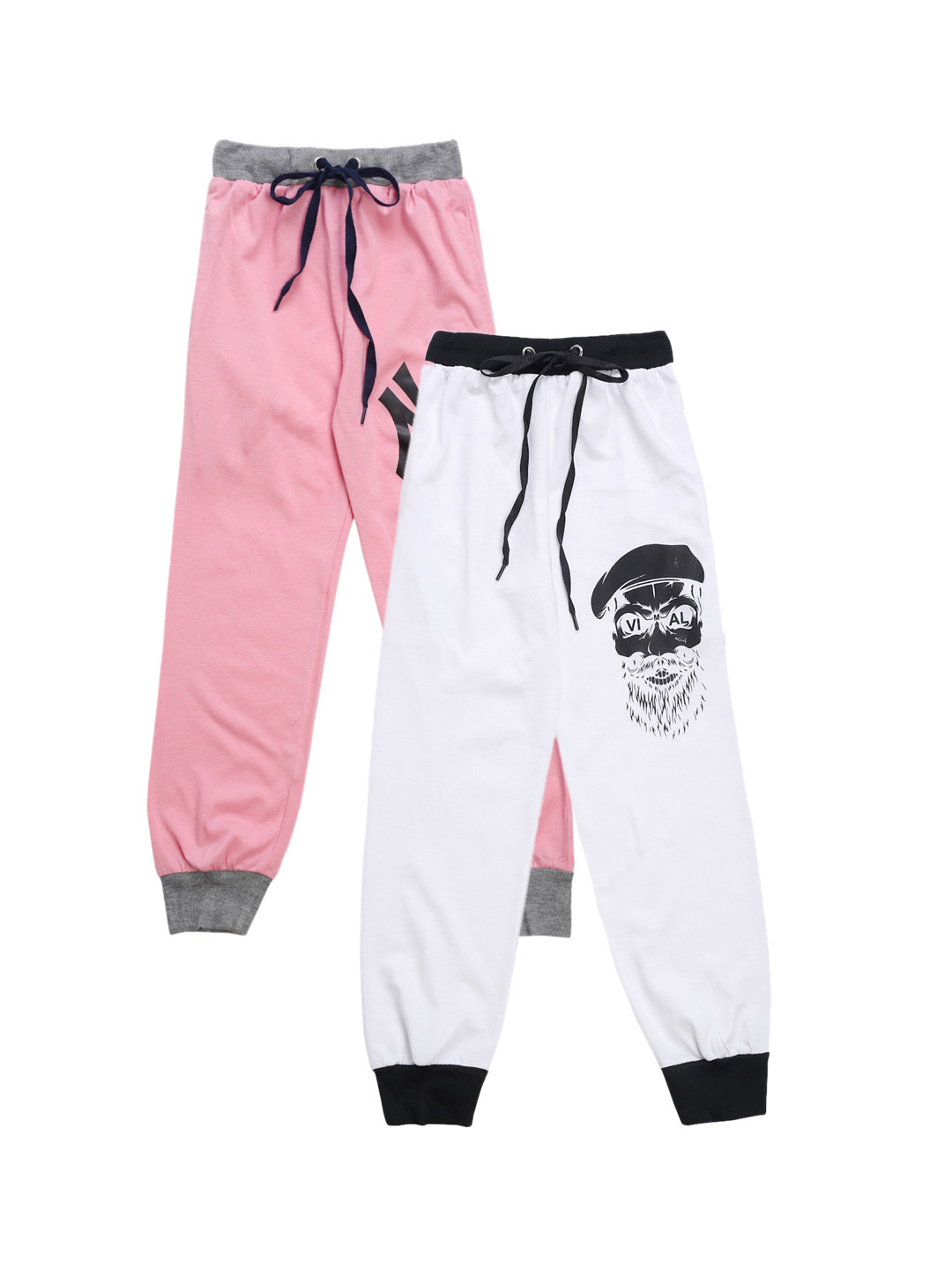 

MACK JONNEY Kids Pack of 2 Solid Joggers, White