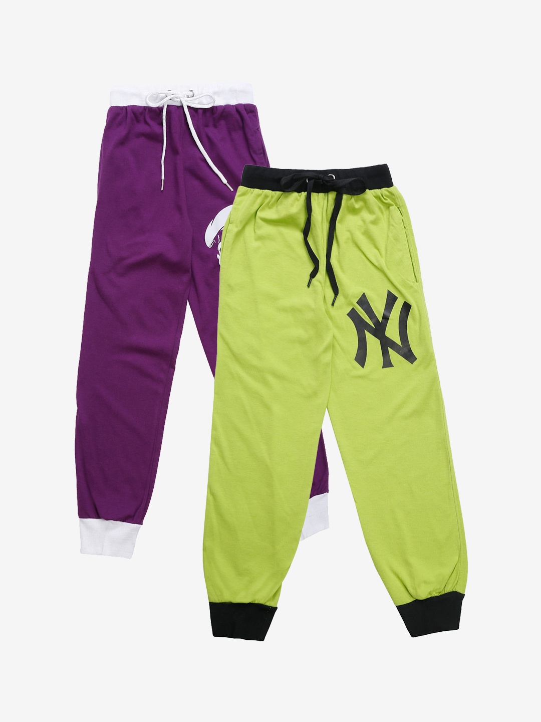 

VIMAL JONNEY Kids Pack Of 2 Solid Joggers, Purple
