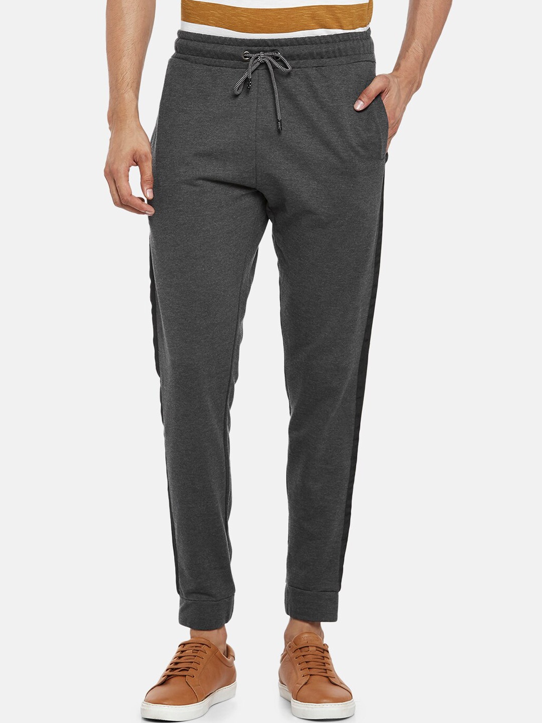 

People Men Grey Melange Joggers
