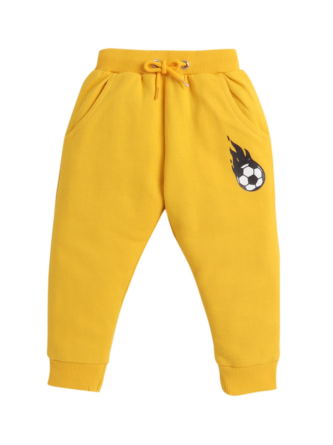 

BUMZEE Boys Yellow Solid Joggers