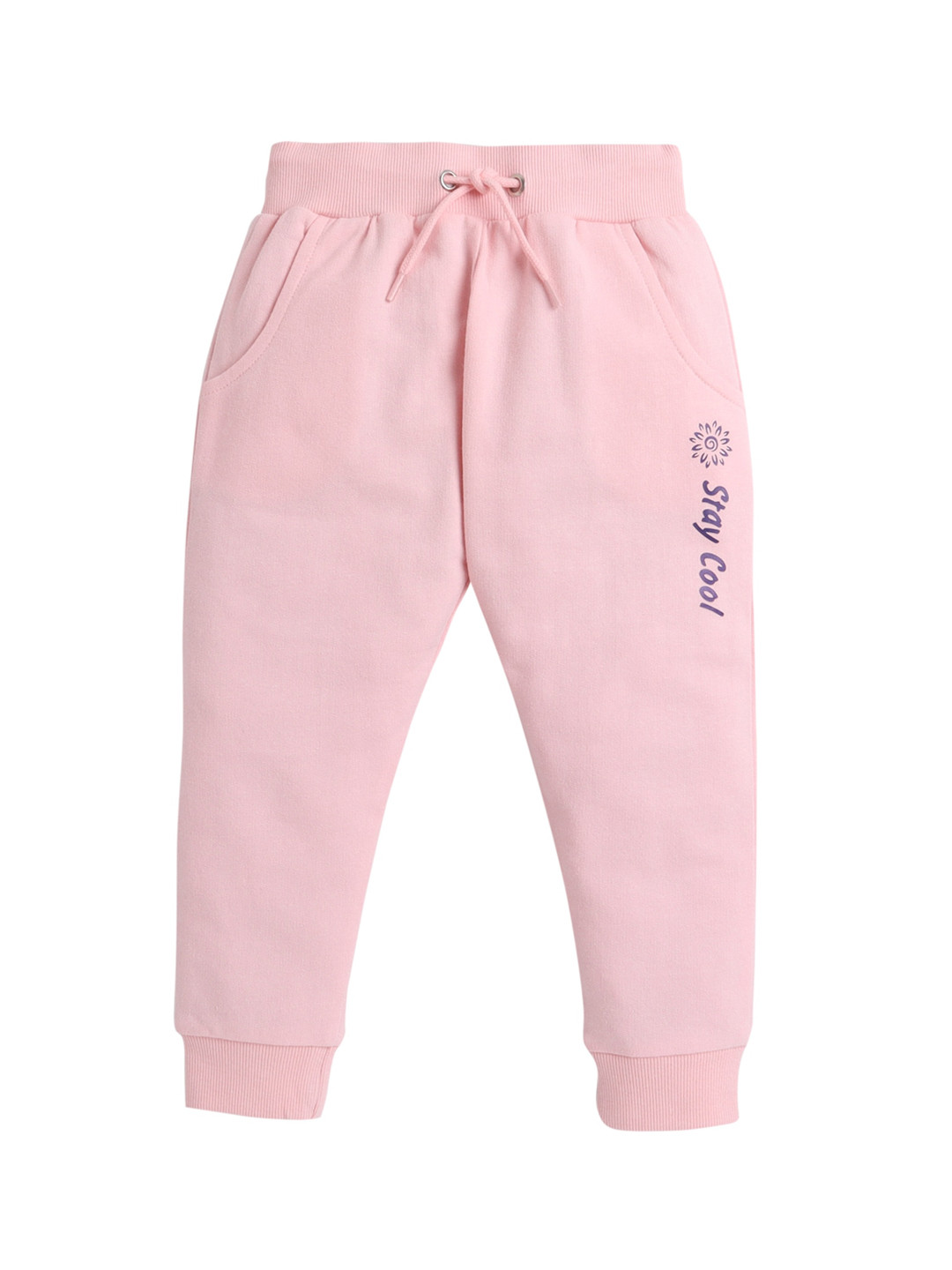 

BUMZEE Girls Pink Typography Printed Joggers