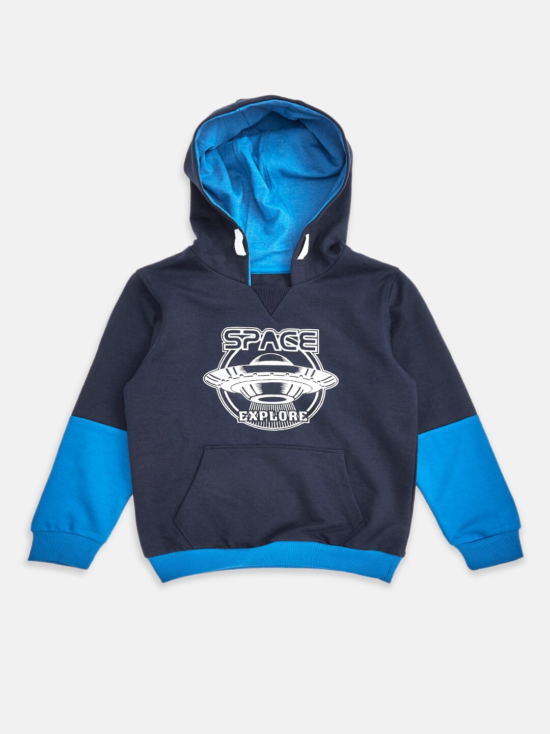 

Pantaloons Junior Boys Navy Blue Printed Sweatshirt