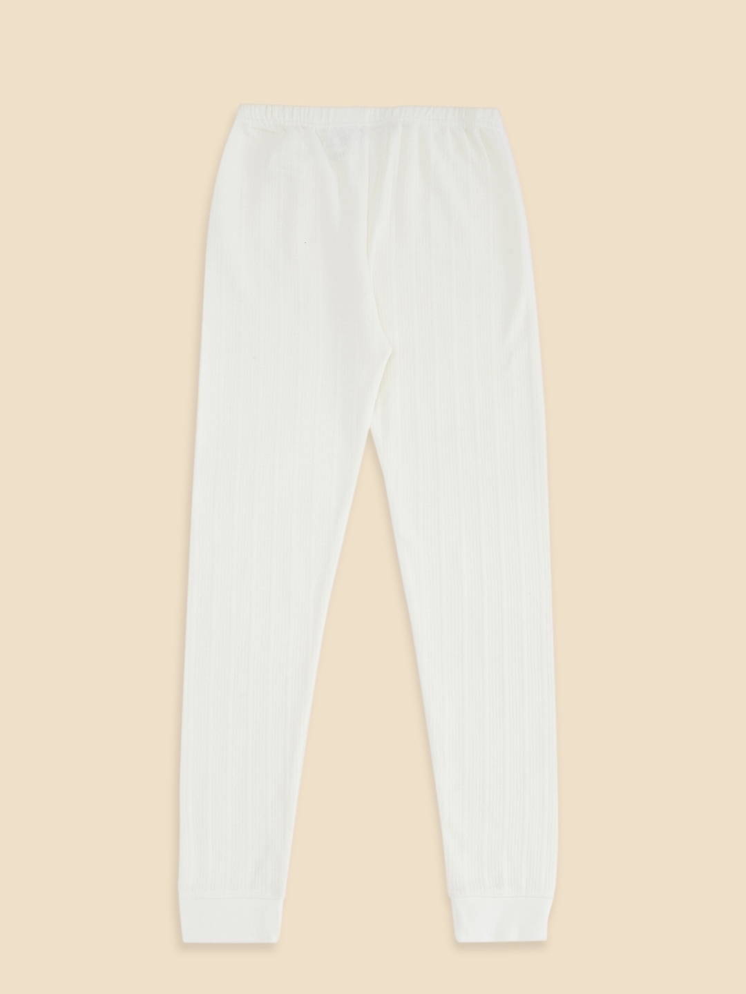 

Pantaloons Junior Girls Off-White Striped Woolen Thermal Bottoms