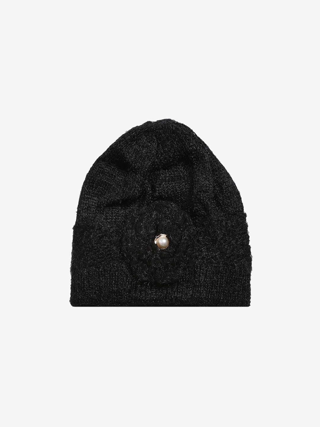 

LOOM LEGACY Women Black Acrylic Wool Beanie