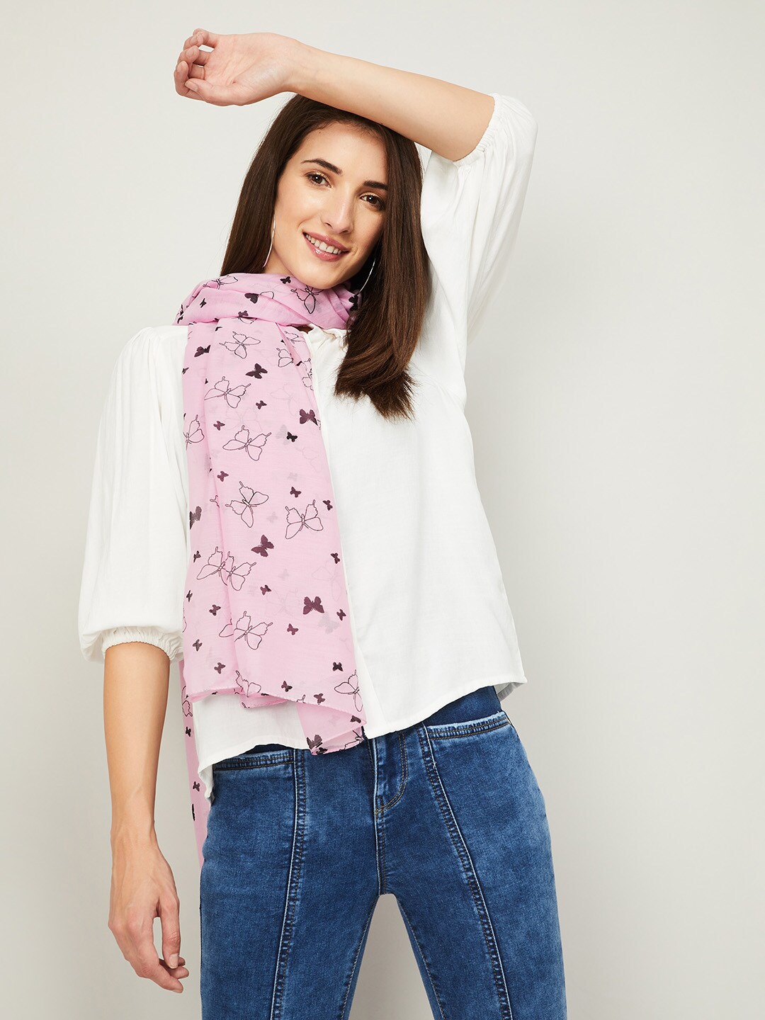 

Ginger by Lifestyle Women Pink Printed Stole