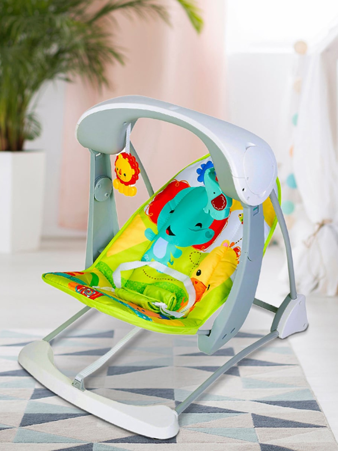 

Baby Moo Green & Yellow Foldable Comfortable Swing