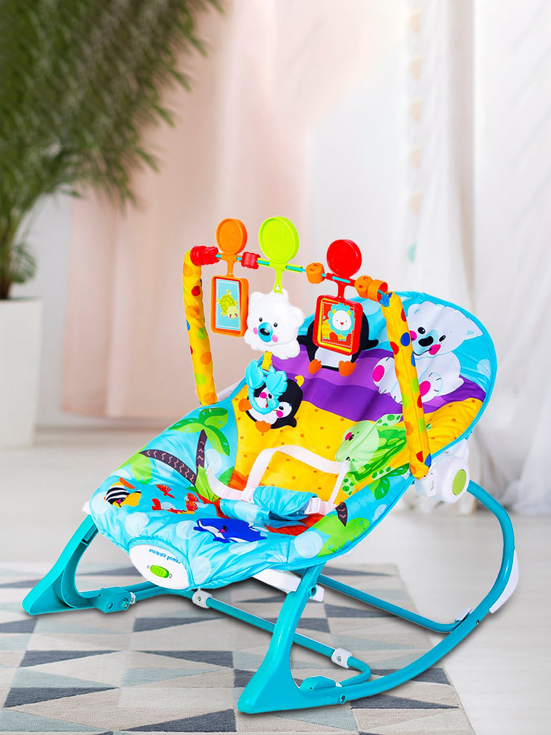 

Baby Moo Unisex Kids Blue Baby Portable Rocker
