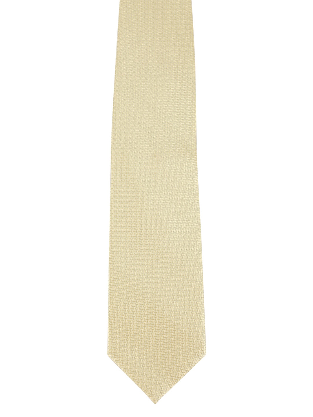 

Alvaro Castagnino Men Beige Woven Design Skinny Tie