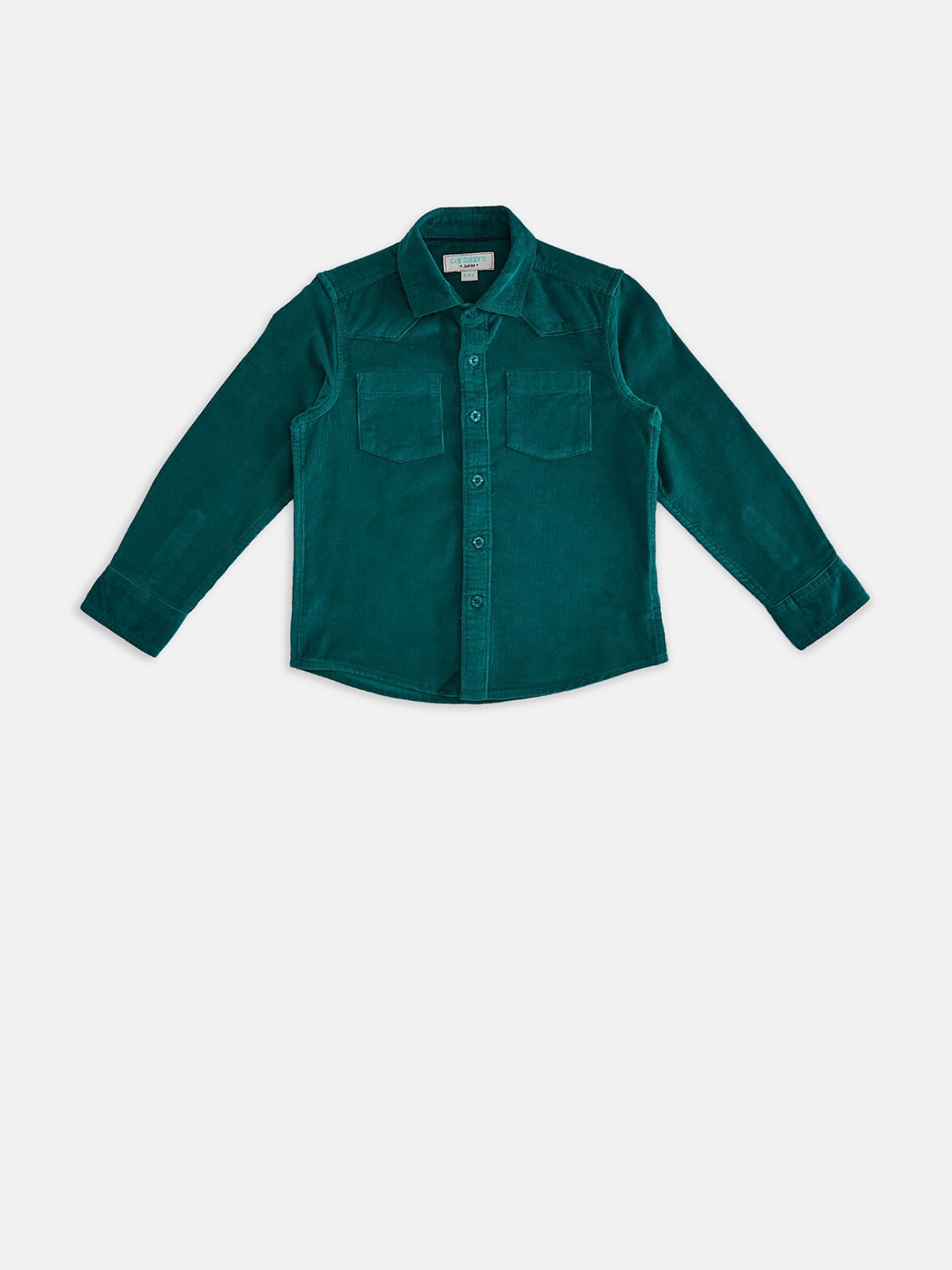 

Pantaloons Junior Boys Green Opaque Casual Shirt
