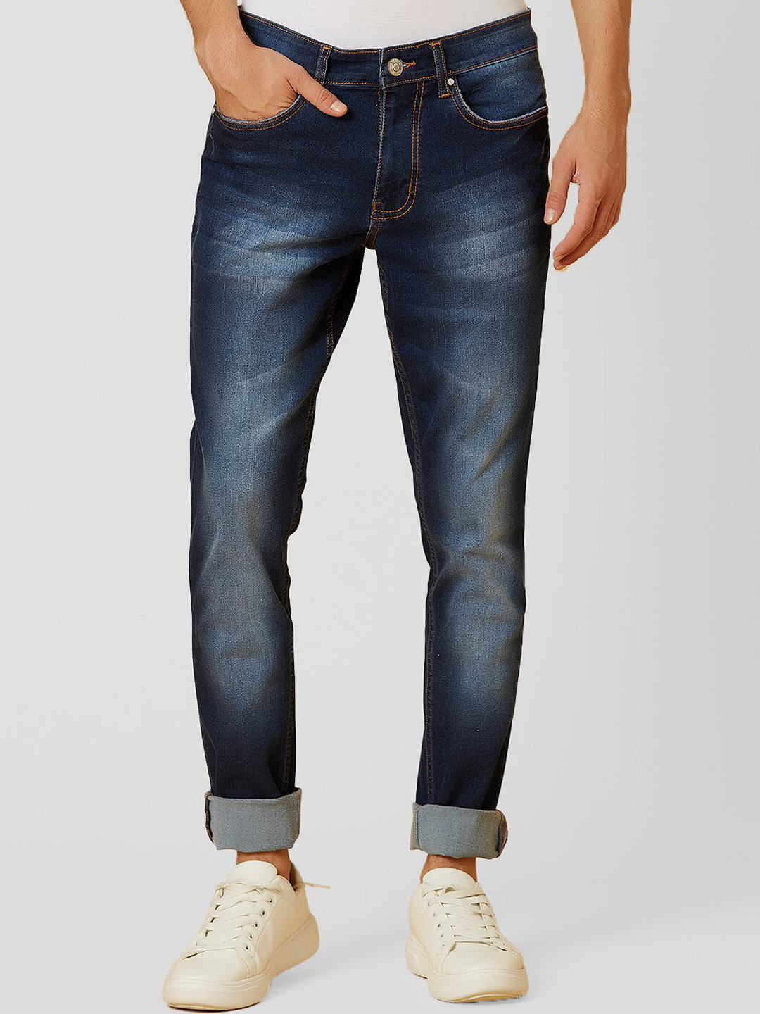 

MARCA Disati Men Blue Skinny Fit Heavy Fade Jeans