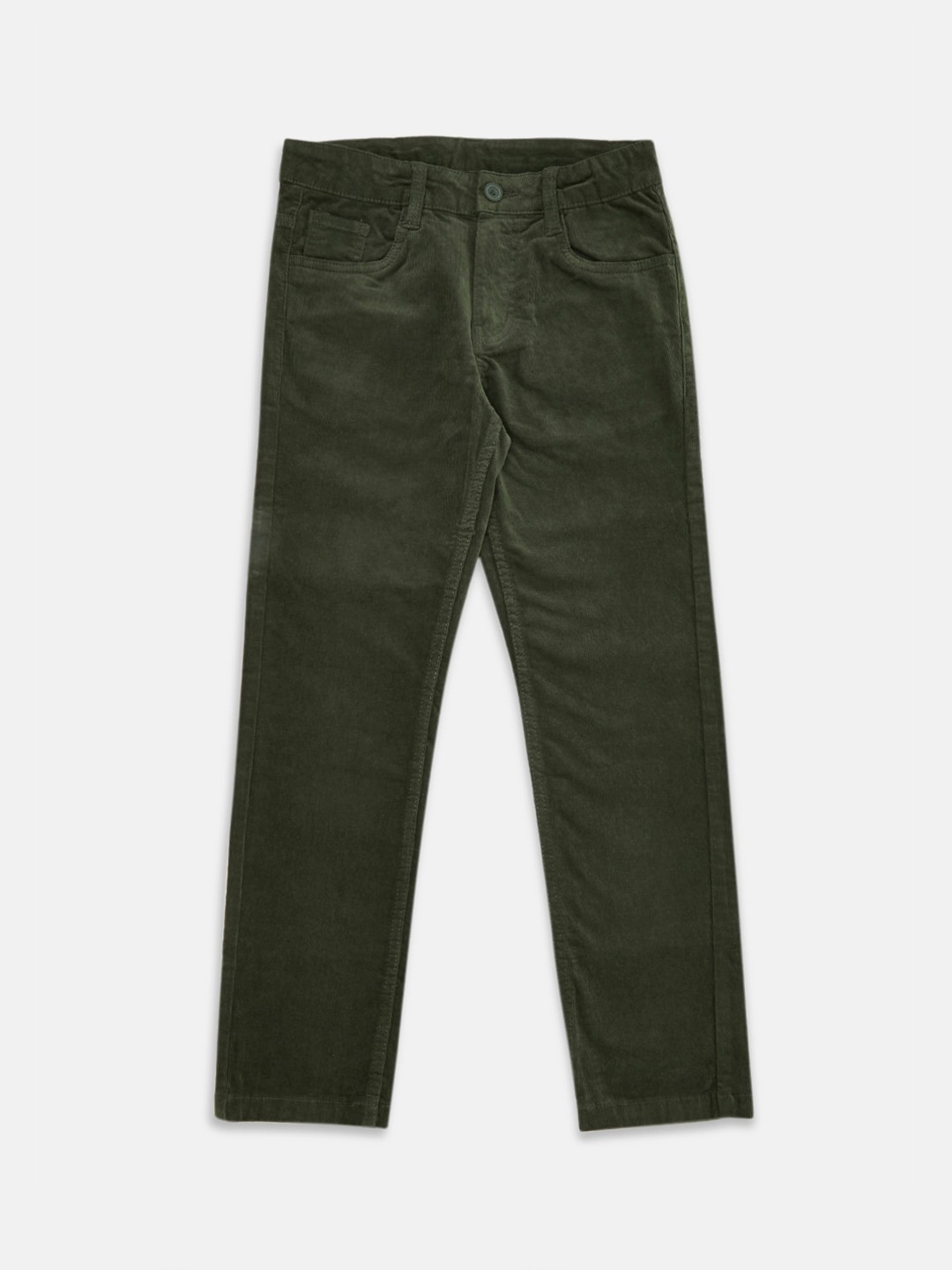

Pantaloons Junior Boys Olive Green Corduroy Chinos Trousers
