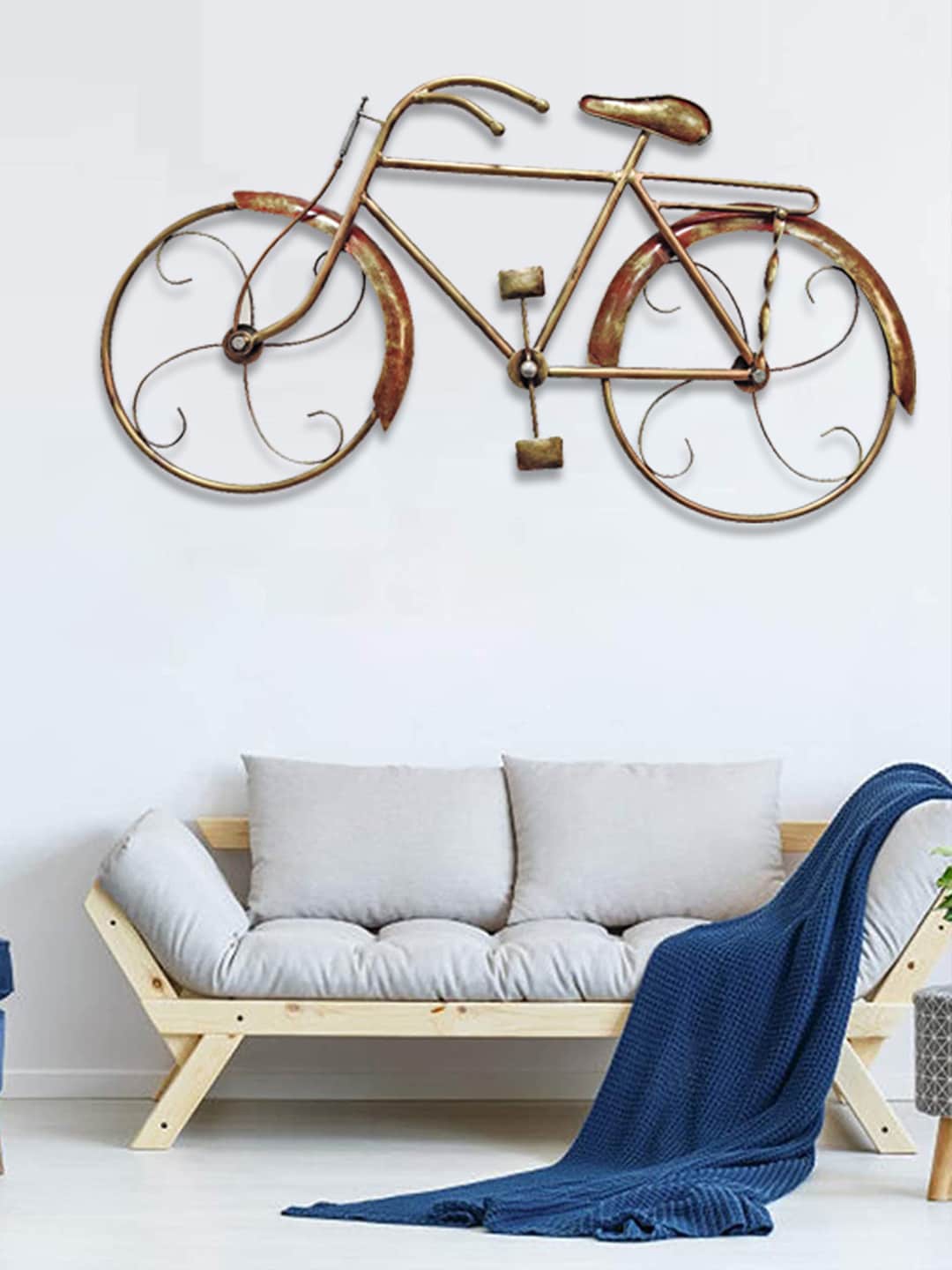 

Wembley Toys Gold-Toned & Rust-Orange Iron Roman Cycle Wall Decor