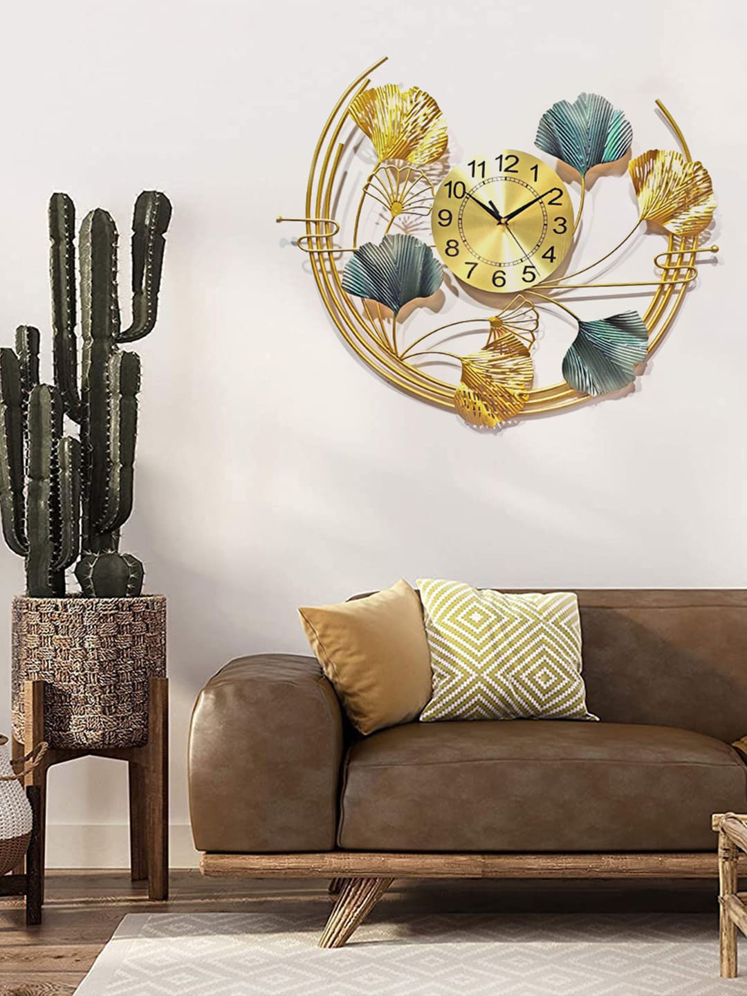 

Wembley Toys Gold-Toned & Blue Metal Body Leaves Wall Decor