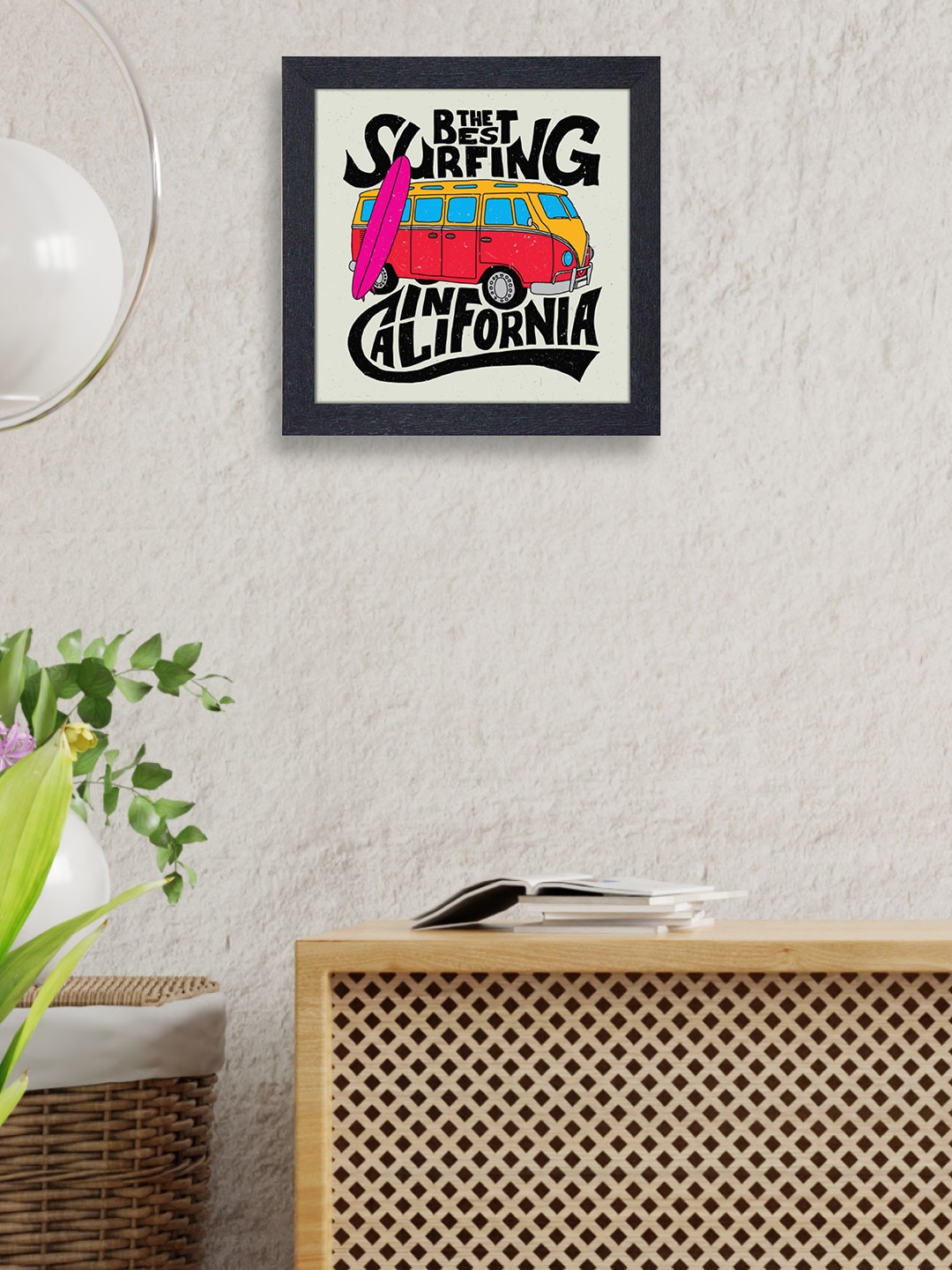 

RANDOM Multicoloured Nest Art The Best Surfing In California Wall Painting, Multi