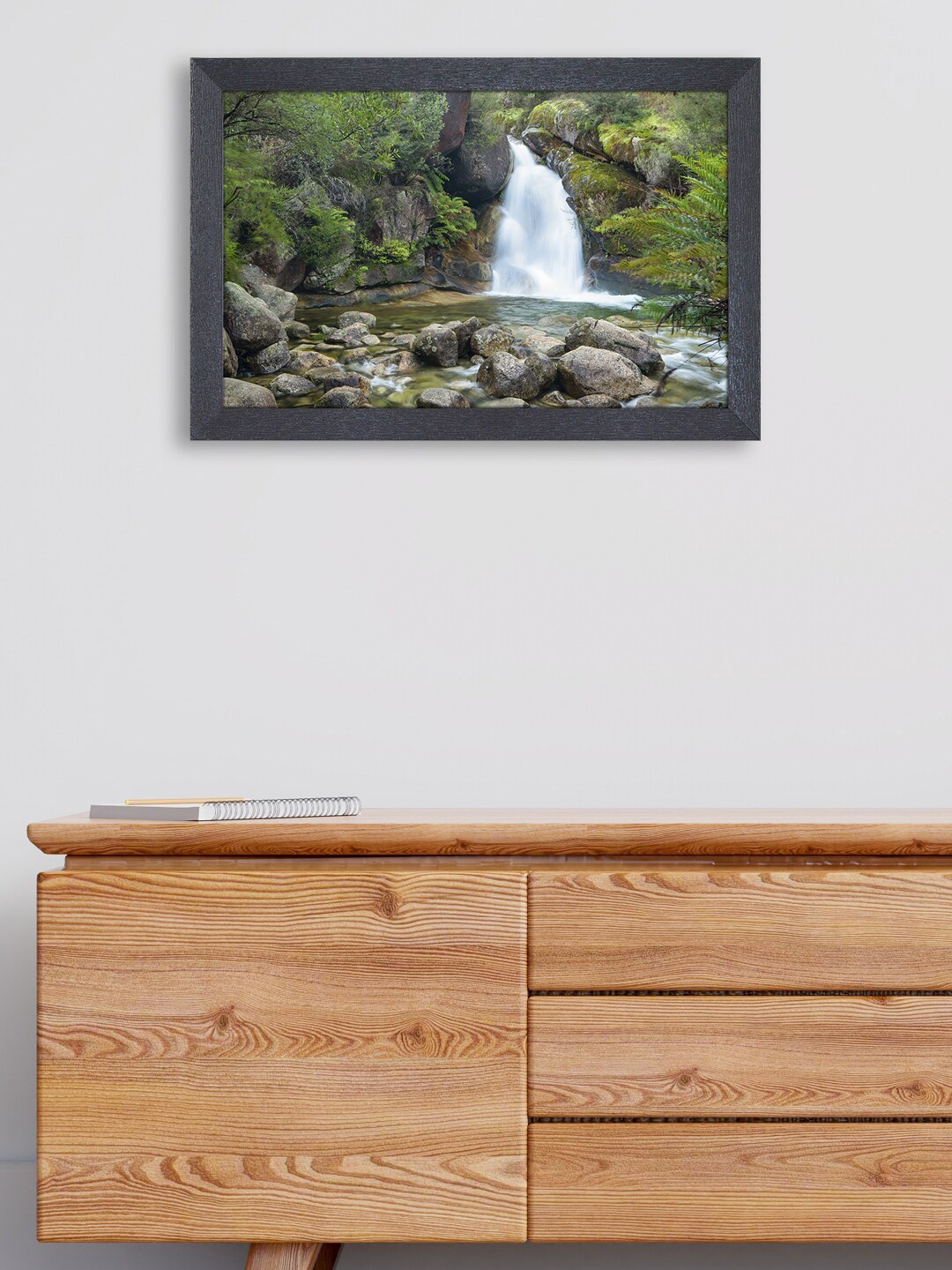 

RANDOM Green & White Beautiful Nature Painting Framed Wall Art