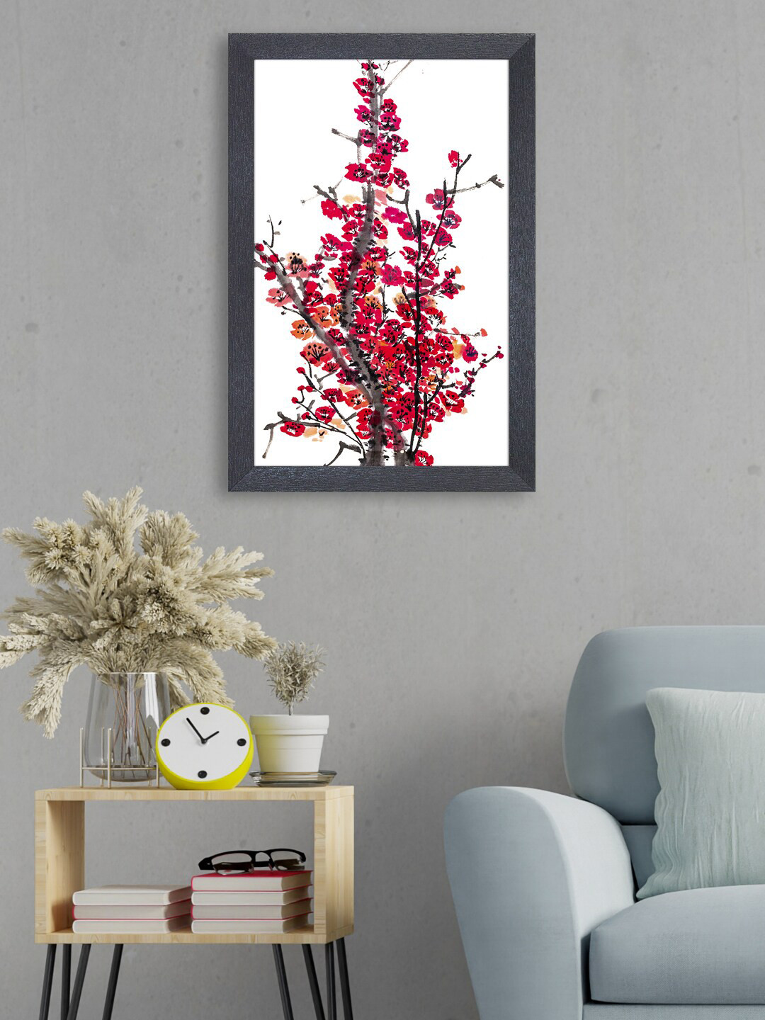 

RANDOM Red & White Flowers Painting Framed Wall Art