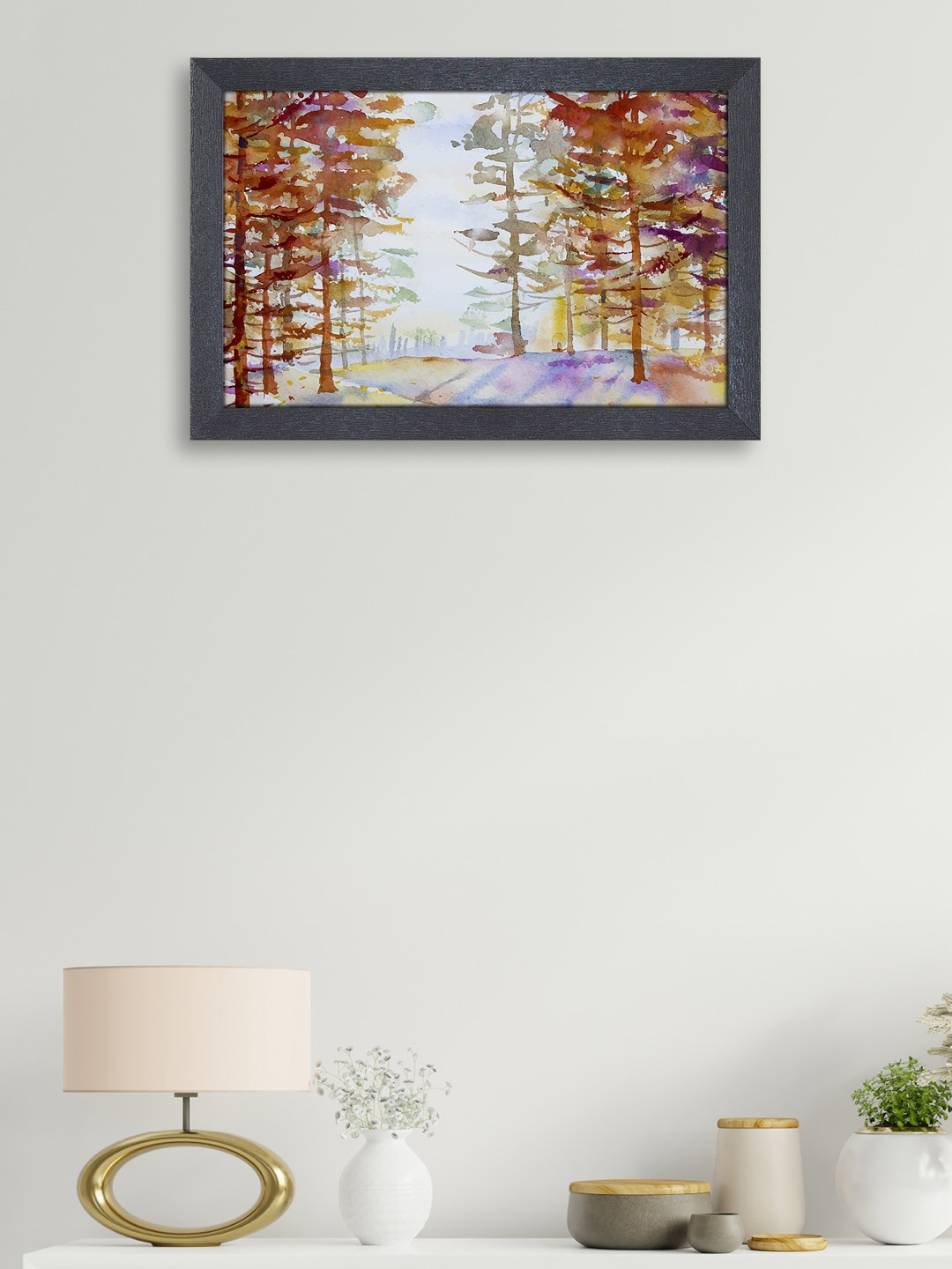 

RANDOM Brown & Yellow Tree Painting Framed Wall Art