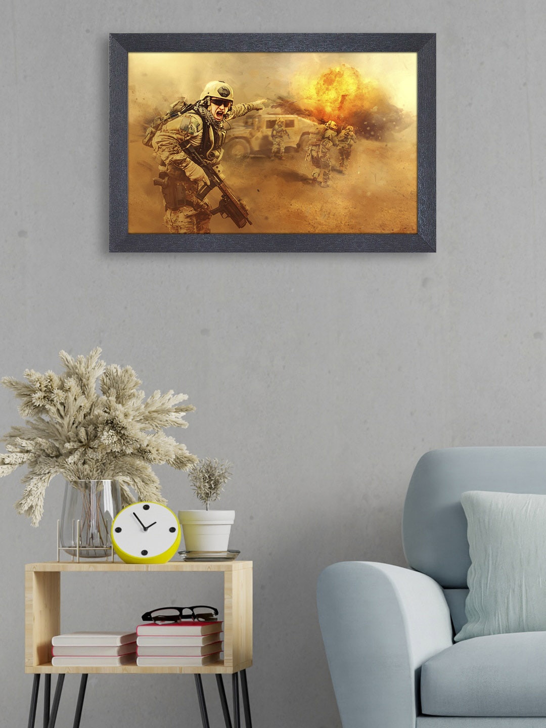 

RANDOM Brown &Yellow Gamer Painting Framed Wall Art