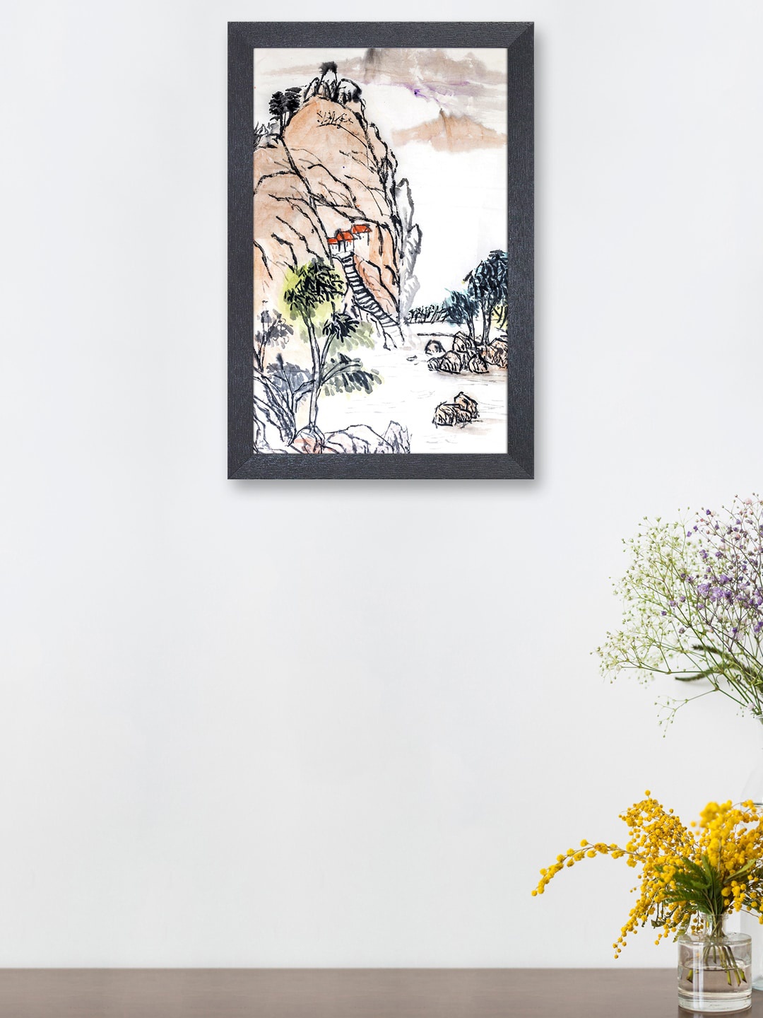 

RANDOM Beige & White Scenery Painting Wall Art