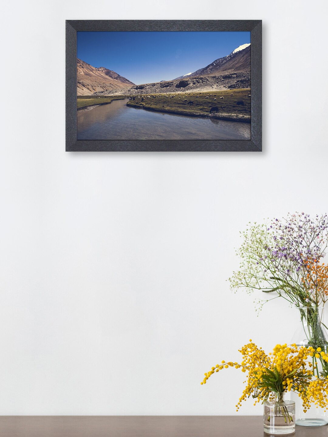 

RANDOM Blue & Brown Small River Painting Wall Art
