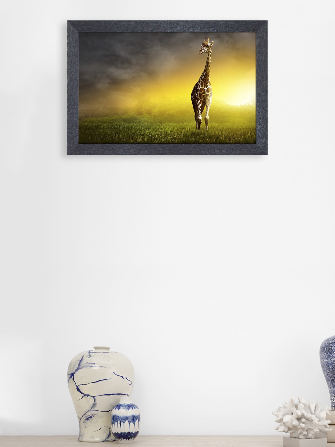 

RANDOM Yellow & Black Beautiful Giraffe Rectangular Wall Painting