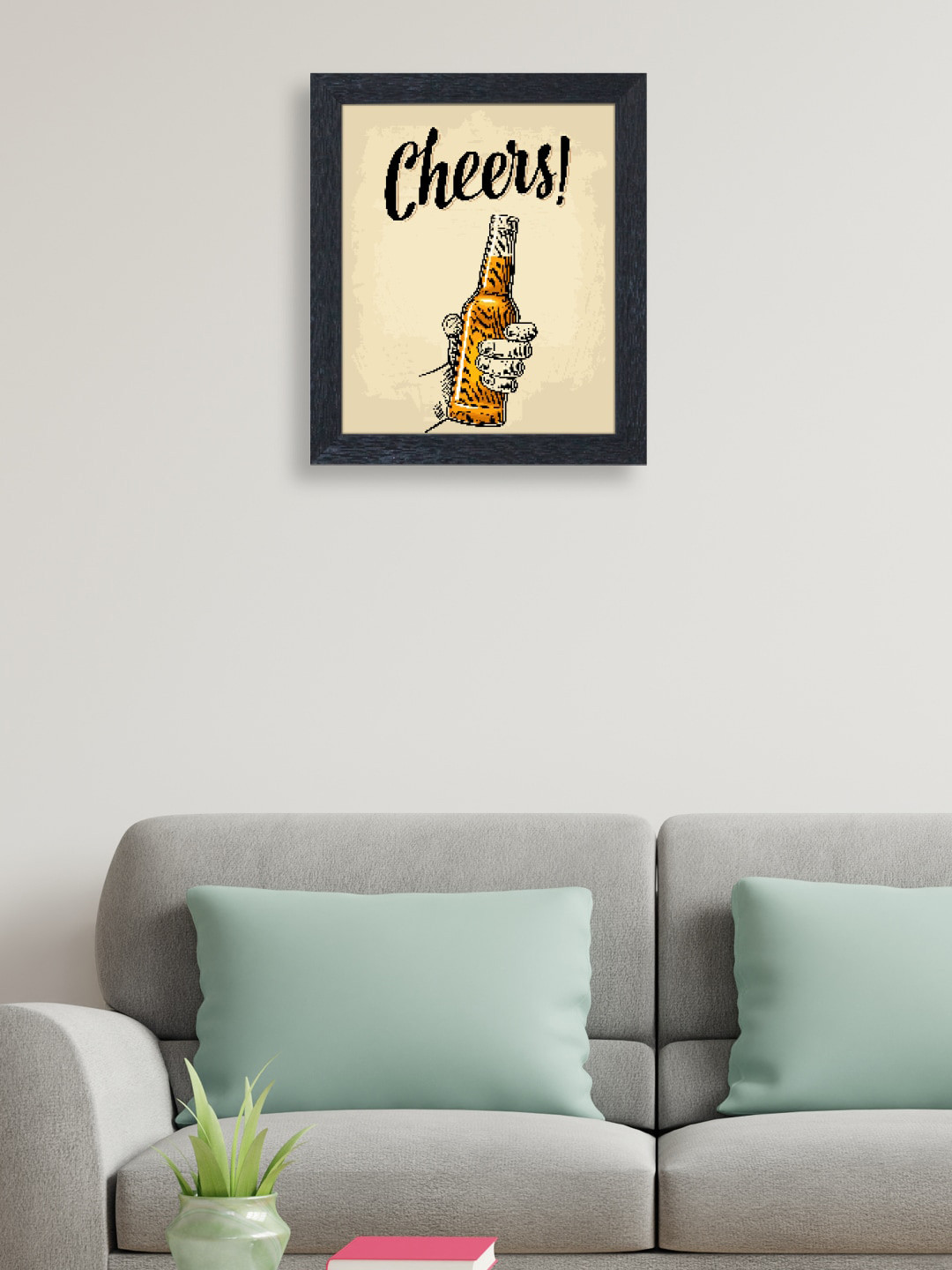 

RANDOM Black & Beige Art Cheers Painting Painting Wall Art