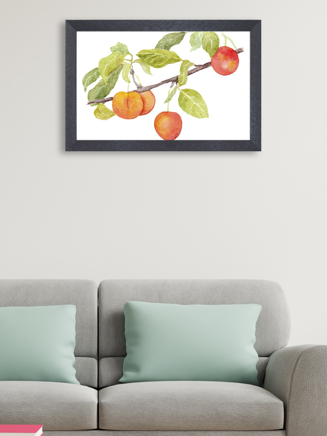 

RANDOM White & Orange Fruit With Stem Painting Framed Wall Art