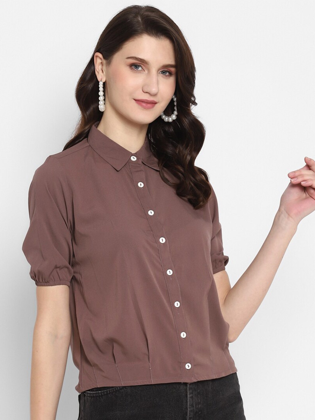 

LAMOURE BY RED CHIEF Brown Shirt Style Top