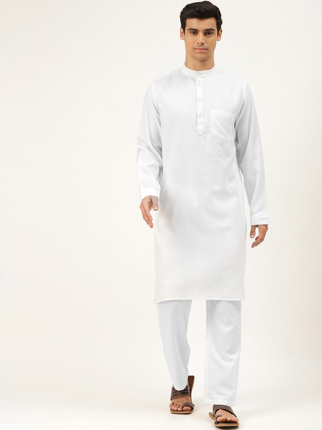 

Molly & Michel Men White Cotton Kurta