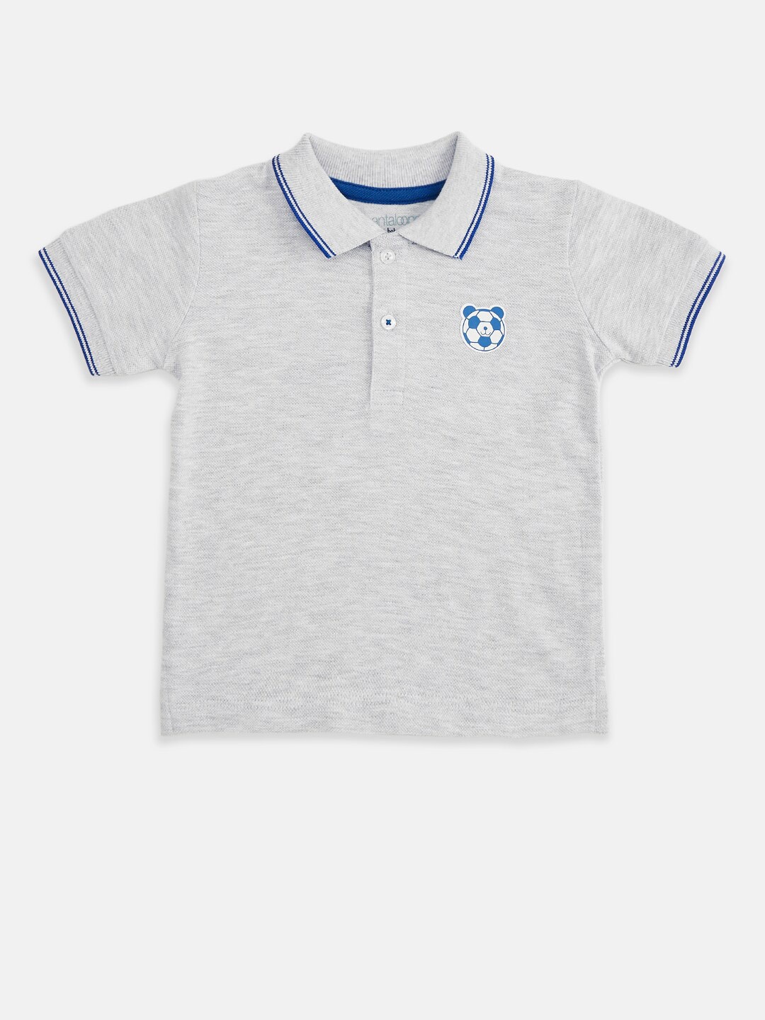 

Pantaloons Baby Boys Grey Polo Collar T-shirt, Beige