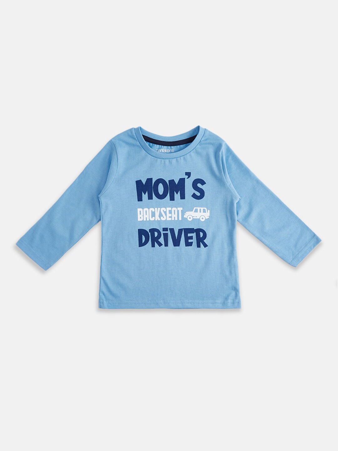 

Pantaloons Baby Boys Blue Typography Printed T-shirt