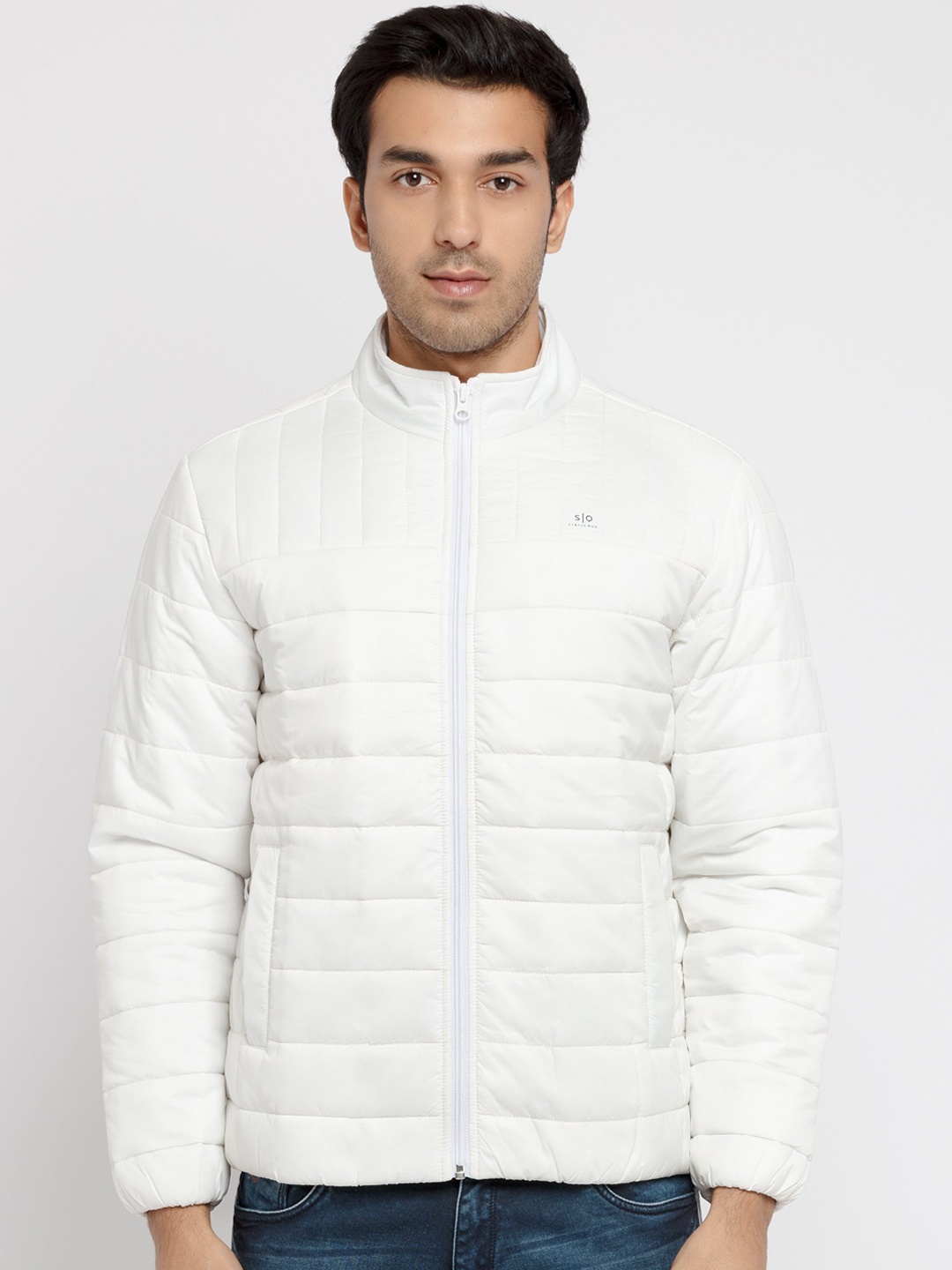 

Status Quo Men White Puffer Jacket